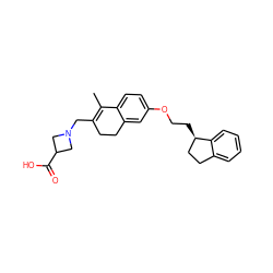 CC1=C(CN2CC(C(=O)O)C2)CCc2cc(OCC[C@@H]3CCc4ccccc43)ccc21 ZINC000059615068