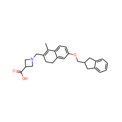 CC1=C(CN2CC(C(=O)O)C2)CCc2cc(OCC3Cc4ccccc4C3)ccc21 ZINC000114899663