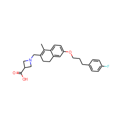 CC1=C(CN2CC(C(=O)O)C2)CCc2cc(OCCCc3ccc(F)cc3)ccc21 ZINC000073224488