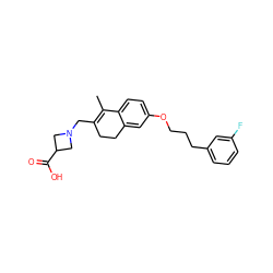 CC1=C(CN2CC(C(=O)O)C2)CCc2cc(OCCCc3cccc(F)c3)ccc21 ZINC000073224489