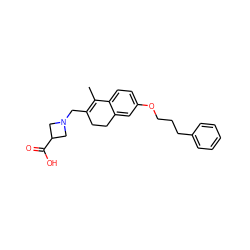 CC1=C(CN2CC(C(=O)O)C2)CCc2cc(OCCCc3ccccc3)ccc21 ZINC000073224487