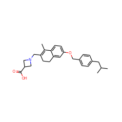 CC1=C(CN2CC(C(=O)O)C2)CCc2cc(OCc3ccc(CC(C)C)cc3)ccc21 ZINC000114902122