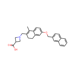 CC1=C(CN2CC(C(=O)O)C2)CCc2cc(OCc3ccc4ccccc4c3)ccc21 ZINC000114903281