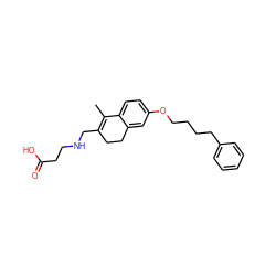 CC1=C(CNCCC(=O)O)CCc2cc(OCCCCc3ccccc3)ccc21 ZINC000072171751