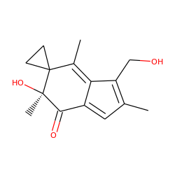 CC1=C(CO)C2=C(C)C3(CC3)[C@](C)(O)C(=O)C2=C1 ZINC000011680739