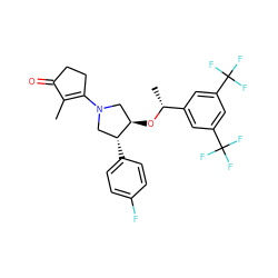 CC1=C(N2C[C@@H](O[C@H](C)c3cc(C(F)(F)F)cc(C(F)(F)F)c3)[C@H](c3ccc(F)cc3)C2)CCC1=O ZINC000028961773