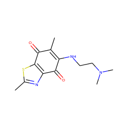 CC1=C(NCCN(C)C)C(=O)c2nc(C)sc2C1=O ZINC000101411176