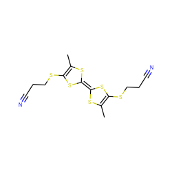 CC1=C(SCCC#N)S/C(=C2\SC(C)=C(SCCC#N)S2)S1 ZINC000004388631