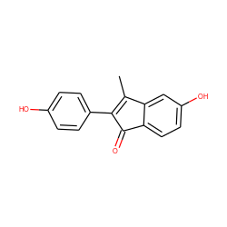 CC1=C(c2ccc(O)cc2)C(=O)c2ccc(O)cc21 ZINC000028475391