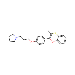 CC1=C(c2ccc(OCCCN3CCCC3)cc2)Oc2ccccc2S1 ZINC000043075962