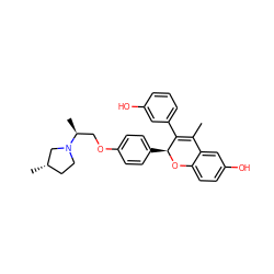 CC1=C(c2cccc(O)c2)[C@H](c2ccc(OC[C@H](C)N3CC[C@H](C)C3)cc2)Oc2ccc(O)cc21 ZINC000144214297