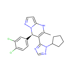 CC1=C(c2ncnn2C2CCCC2)[C@@H](c2ccc(Cl)c(Cl)c2)n2nccc2N1 ZINC000101668727