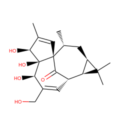 CC1=C[C@@]23C(=O)[C@@H](C=C(CO)[C@@H](O)[C@]2(O)[C@H]1O)[C@H]1[C@@H](C[C@H]3C)C1(C)C ZINC000013827726