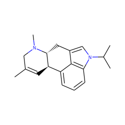 CC1=C[C@@H]2c3cccc4c3c(cn4C(C)C)C[C@H]2N(C)C1 ZINC000013794022