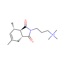 CC1=C[C@H](C)[C@H]2C(=O)N(CCC[N+](C)(C)C)C(=O)[C@@H]2C1 ZINC000004184308