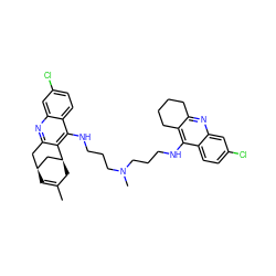 CC1=C[C@H]2Cc3nc4cc(Cl)ccc4c(NCCCN(C)CCCNc4c5c(nc6cc(Cl)ccc46)CCCC5)c3[C@@H](C1)C2 ZINC000058638793