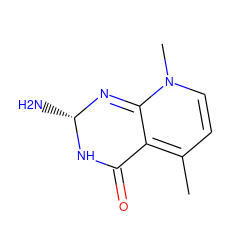 CC1=C2C(=O)N[C@H](N)N=C2N(C)C=C1 ZINC000027428053