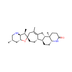 CC1=C2C[C@H]3[C@@H](CC[C@H]4NC(=O)CC[C@]34C)[C@@H]2CC[C@@]2(C1)O[C@@H]1C[C@H](C)CN[C@H]1[C@H]2C ZINC000040913787