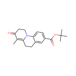 CC1=C2CCc3cc(C(=O)OC(C)(C)C)ccc3N2CCC1=O ZINC000013580694