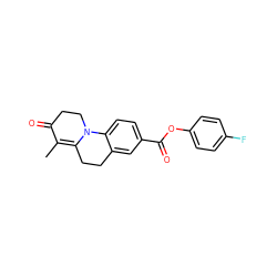 CC1=C2CCc3cc(C(=O)Oc4ccc(F)cc4)ccc3N2CCC1=O ZINC000028337670