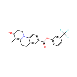 CC1=C2CCc3cc(C(=O)Oc4cccc(C(F)(F)F)c4)ccc3N2CCC1=O ZINC000028353682