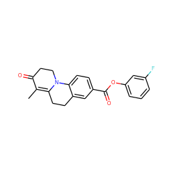 CC1=C2CCc3cc(C(=O)Oc4cccc(F)c4)ccc3N2CCC1=O ZINC000028347946