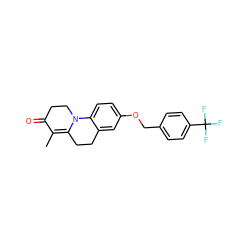 CC1=C2CCc3cc(OCc4ccc(C(F)(F)F)cc4)ccc3N2CCC1=O ZINC000013580672