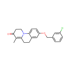 CC1=C2CCc3cc(OCc4cccc(Cl)c4)ccc3N2CCC1=O ZINC000013580668