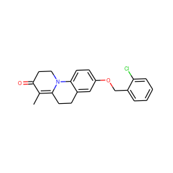 CC1=C2CCc3cc(OCc4ccccc4Cl)ccc3N2CCC1=O ZINC000013580666