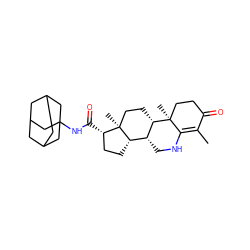 CC1=C2NC[C@@H]3[C@@H]4CC[C@H](C(=O)NC56CC7CC(CC(C7)C5)C6)[C@@]4(C)CC[C@@H]3[C@@]2(C)CCC1=O ZINC000026403913