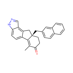 CC1=C2c3ccc4[nH]ncc4c3C[C@]2(Cc2ccc3ccccc3c2)CCC1=O ZINC000034633819