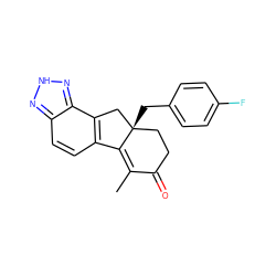 CC1=C2c3ccc4n[nH]nc4c3C[C@]2(Cc2ccc(F)cc2)CCC1=O ZINC000034633823