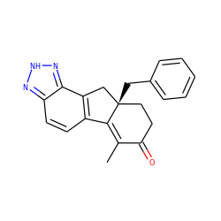 CC1=C2c3ccc4n[nH]nc4c3C[C@]2(Cc2ccccc2)CCC1=O ZINC000034633842