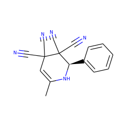 CC1=CC(C#N)(C#N)C(C#N)(C#N)[C@@H](c2ccccc2)N1 ZINC000000509424