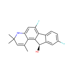 CC1=CC(C)(C)Nc2cc(F)c3c(c21)[C@H](O)c1cc(F)ccc1-3 ZINC000026658521