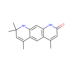 CC1=CC(C)(C)Nc2cc3[nH]c(=O)cc(C)c3cc21 ZINC000012349471