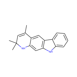 CC1=CC(C)(C)Nc2cc3[nH]c4ccccc4c3cc21 ZINC000024611233