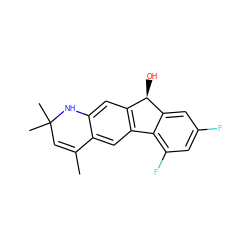 CC1=CC(C)(C)Nc2cc3c(cc21)-c1c(F)cc(F)cc1[C@@H]3O ZINC000026662414