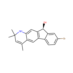 CC1=CC(C)(C)Nc2cc3c(cc21)-c1ccc(Br)cc1[C@@H]3O ZINC000026665063