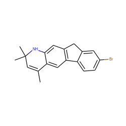 CC1=CC(C)(C)Nc2cc3c(cc21)-c1ccc(Br)cc1C3 ZINC000024611193