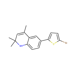 CC1=CC(C)(C)Nc2ccc(-c3ccc(Br)s3)cc21 ZINC000003832318