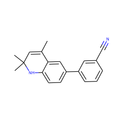 CC1=CC(C)(C)Nc2ccc(-c3cccc(C#N)c3)cc21 ZINC000000007444