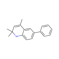 CC1=CC(C)(C)Nc2ccc(-c3ccccc3)cc21 ZINC000005315096