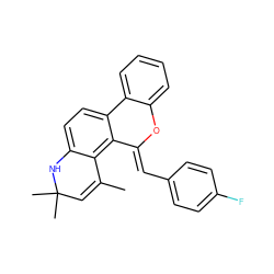 CC1=CC(C)(C)Nc2ccc3c(c21)/C(=C/c1ccc(F)cc1)Oc1ccccc1-3 ZINC000013781699