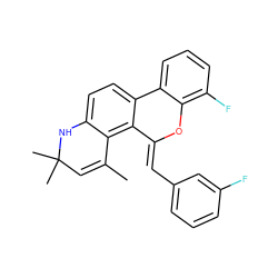 CC1=CC(C)(C)Nc2ccc3c(c21)/C(=C/c1cccc(F)c1)Oc1c(F)cccc1-3 ZINC000013527180