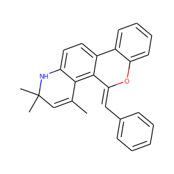 CC1=CC(C)(C)Nc2ccc3c(c21)/C(=C/c1ccccc1)Oc1ccccc1-3 ZINC000012404510