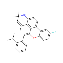 CC1=CC(C)(C)Nc2ccc3c(c21)/C(=C/c1ccccc1C(C)C)Oc1ccc(F)cc1-3 ZINC000013527199