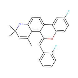 CC1=CC(C)(C)Nc2ccc3c(c21)/C(=C/c1ccccc1F)Oc1ccc(F)cc1-3 ZINC000013527209