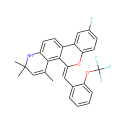 CC1=CC(C)(C)Nc2ccc3c(c21)/C(=C/c1ccccc1OC(F)(F)F)Oc1ccc(F)cc1-3 ZINC000013527224