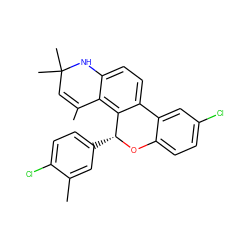 CC1=CC(C)(C)Nc2ccc3c(c21)[C@@H](c1ccc(Cl)c(C)c1)Oc1ccc(Cl)cc1-3 ZINC000003831942